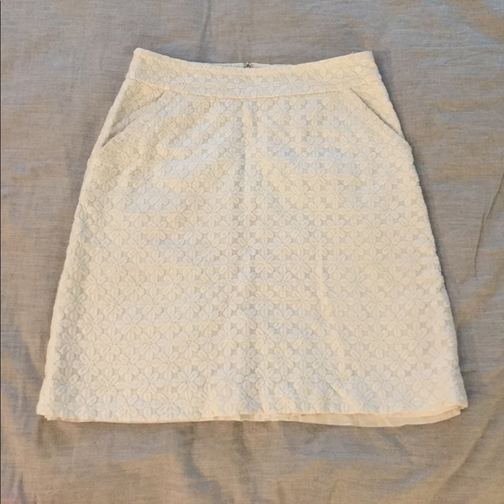BR white skirt