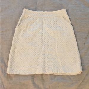 BR white skirt