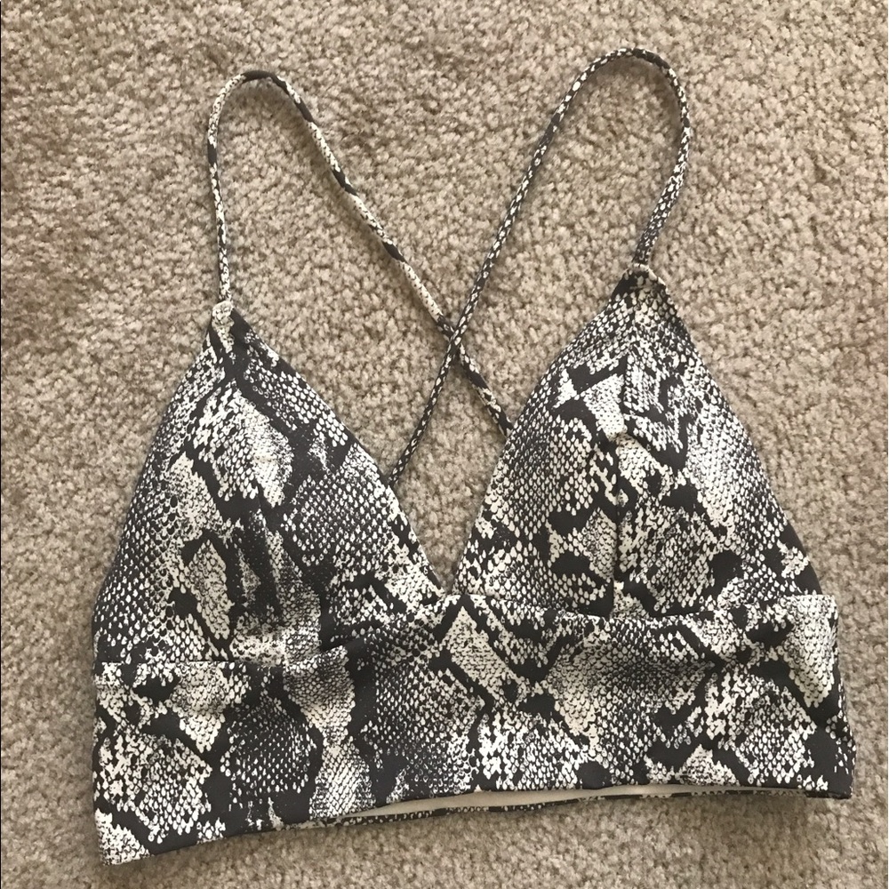 Snake print croptop/ swimtop