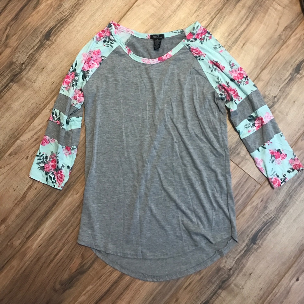 Floral Baseball Tee