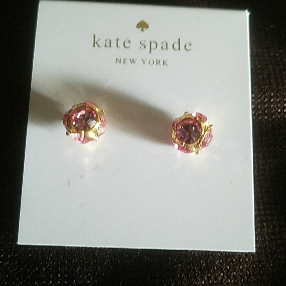 GIFTED Kate Spade sparking pink/gold earrings- NWT
