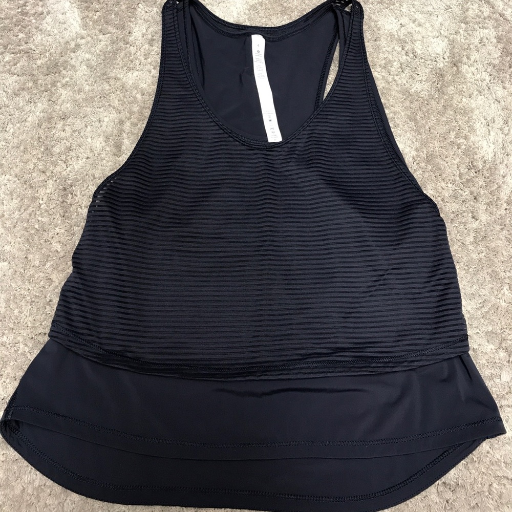 LULULEMON two with one singlet-Size 4