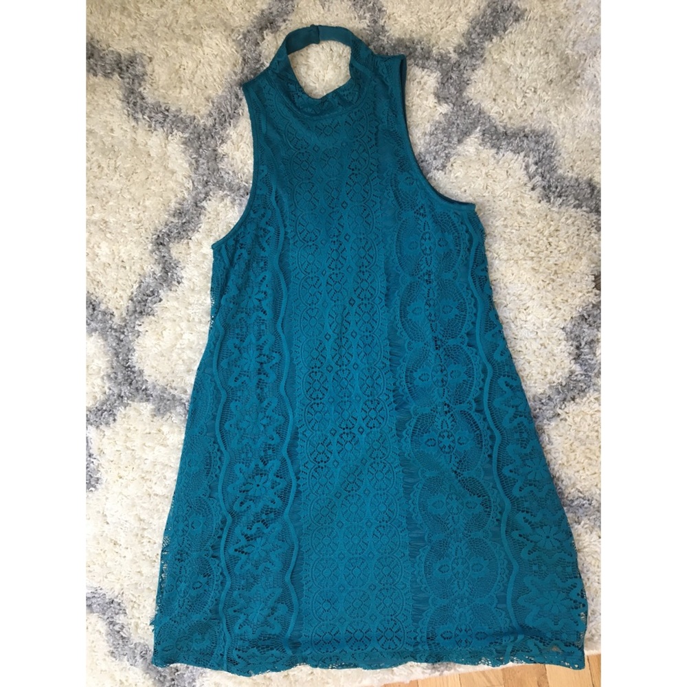Blue sleeveless dress