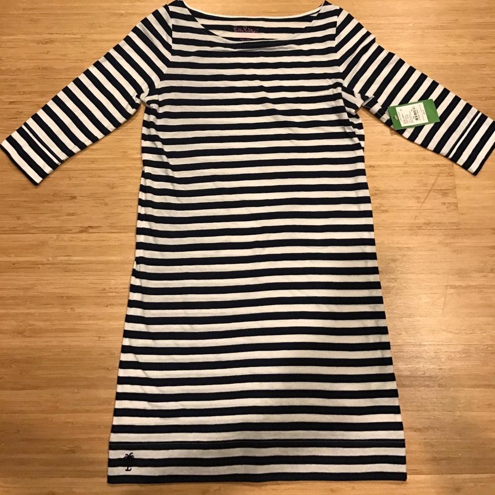 NEW! Lilly Pulitzer Navy and White Cassie Dress