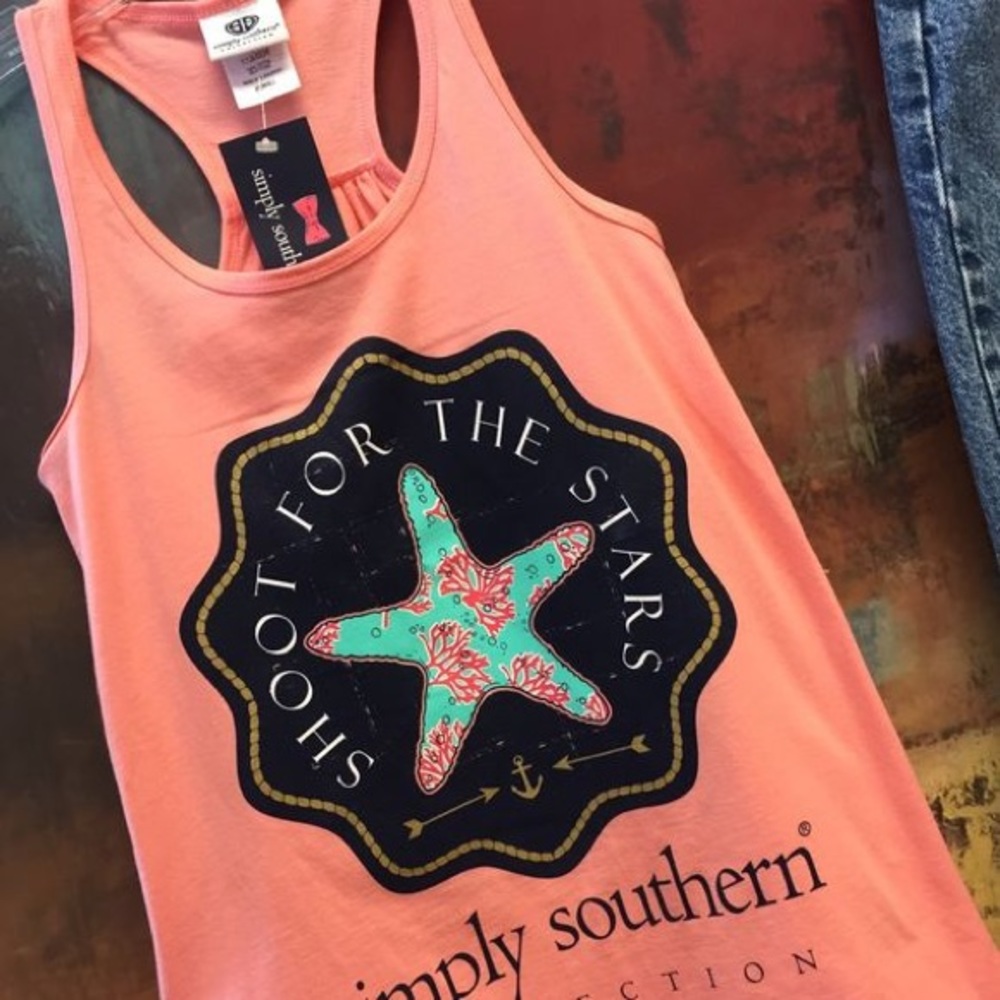 Light coral Simply southern tank!! (Size S)