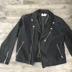 Topman Denim Biker Jacket