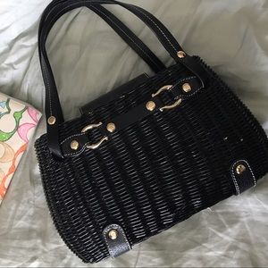 Black woven Kate spade purse