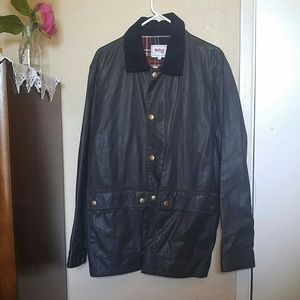 NEVER WORN Stafford Prep Leather Longline Jacket