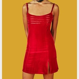 Red velvet UNIF dress