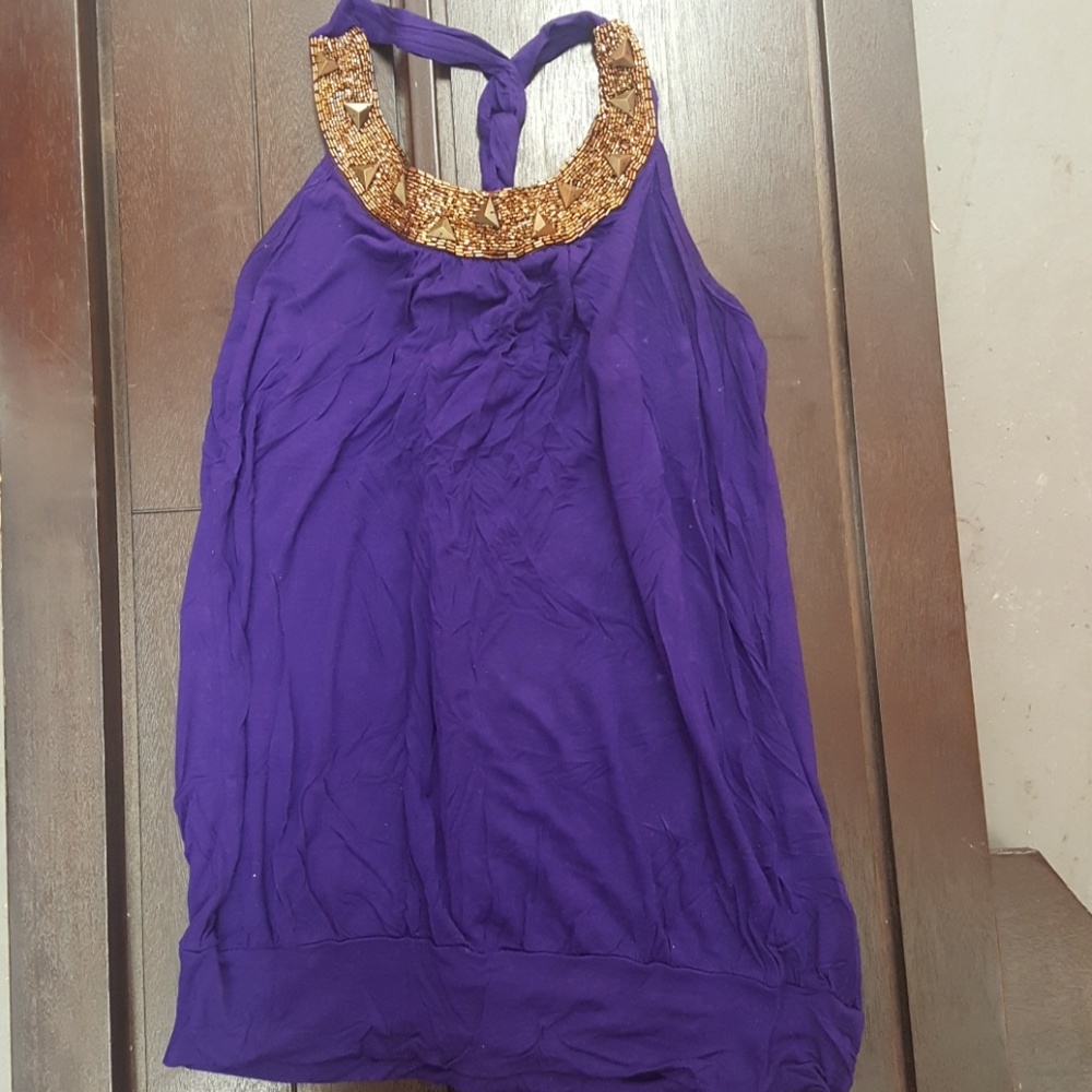 Royal Purple and Copper Bedding Freakum mini Dress