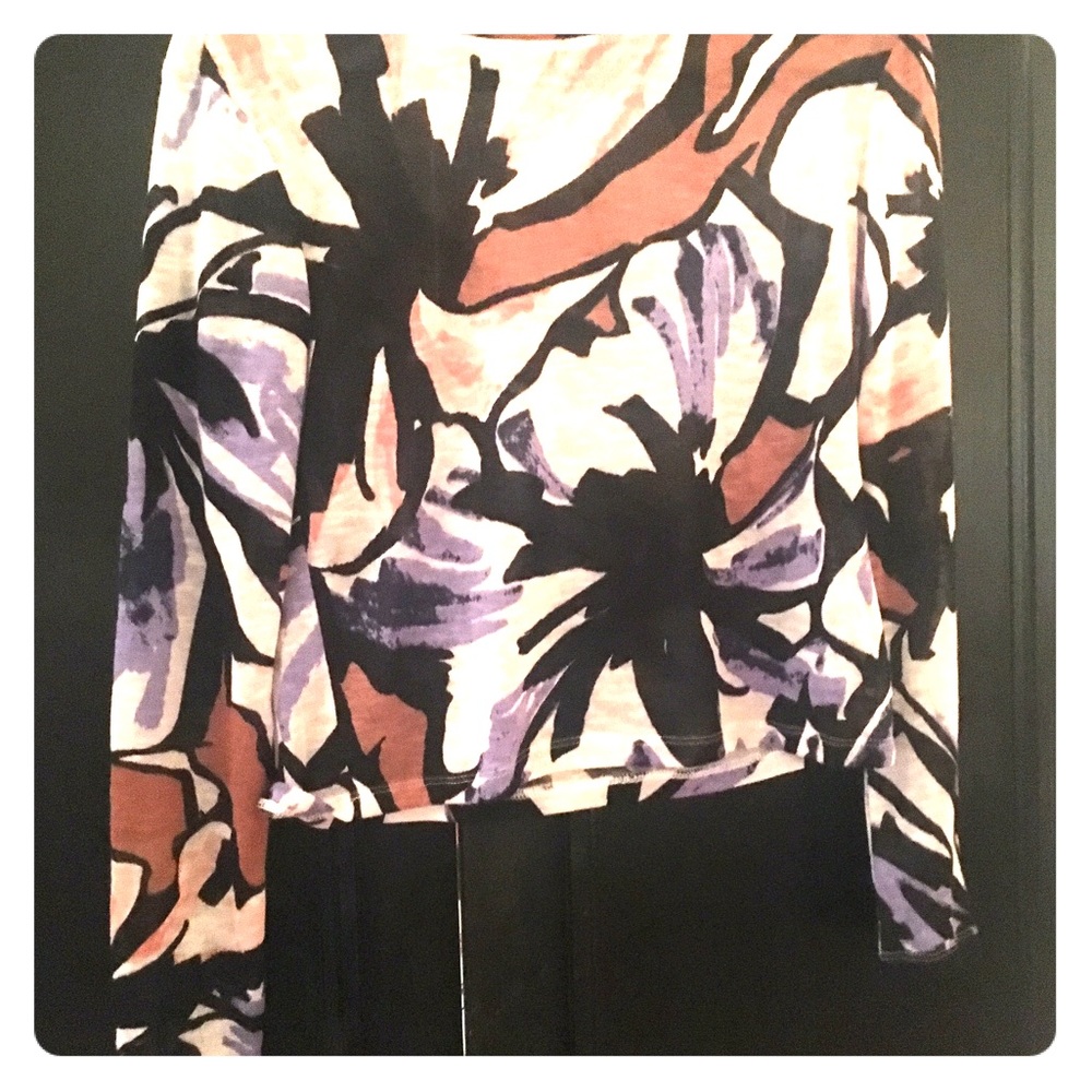 Cropped sheer sweater