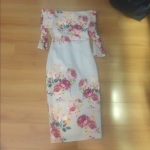ASOS off the shoulder floral midi (NEW)