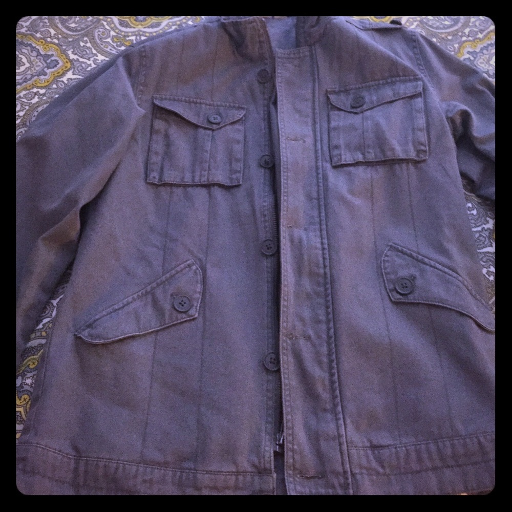Small men's grey military jacket