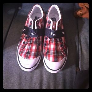 Plaid tennis shoes