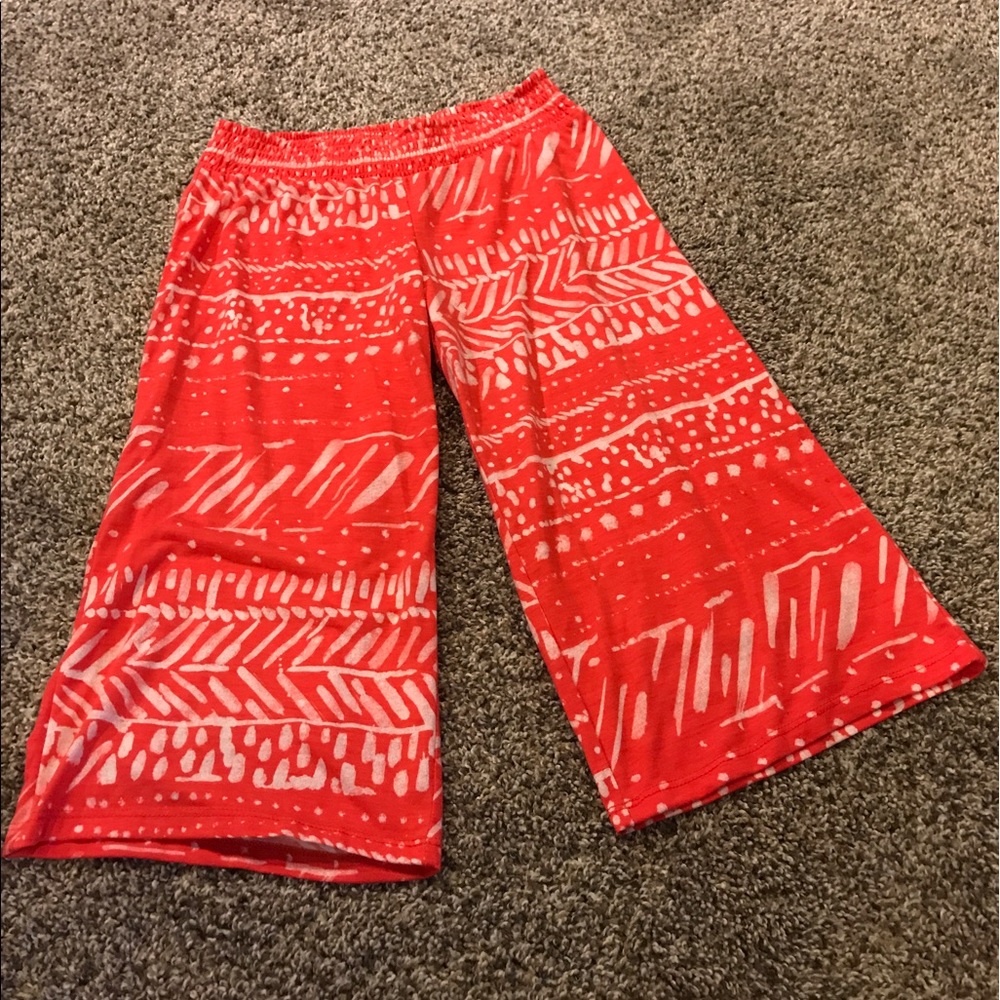 Girls Capri wide leg summer pants