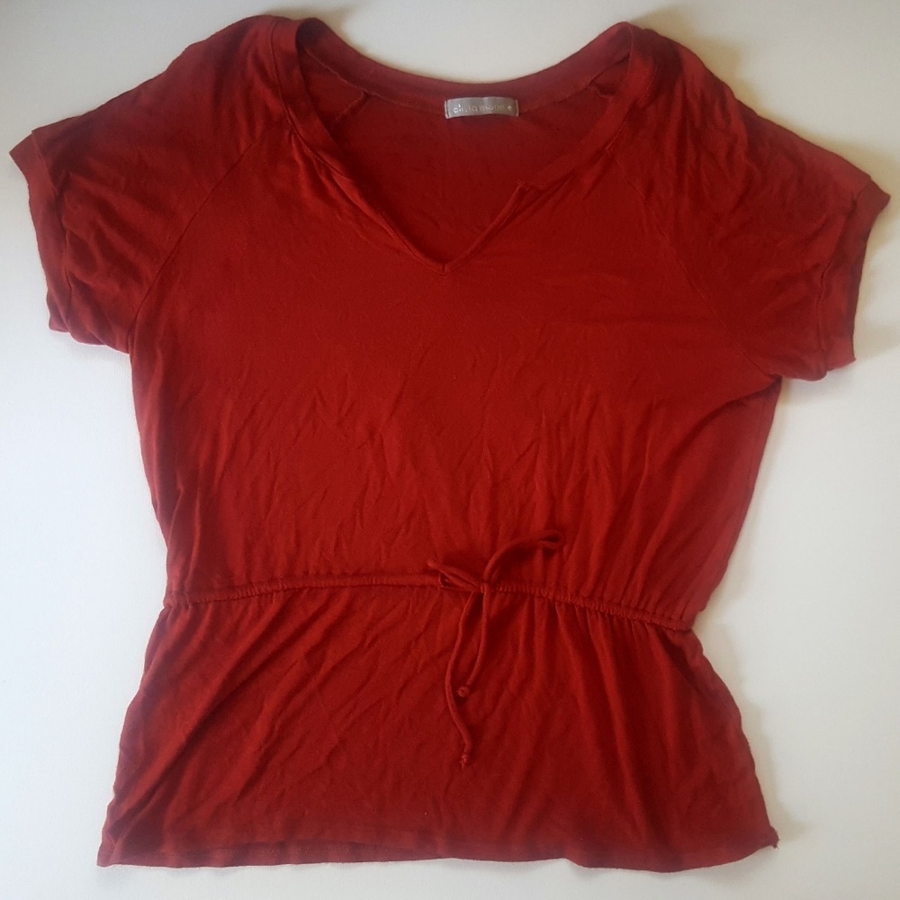 💲9 Olivia Moon - Burnt Orange Tunic Top - Medium