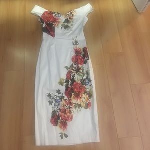 ASOS floral off the shoulder midi - NEW