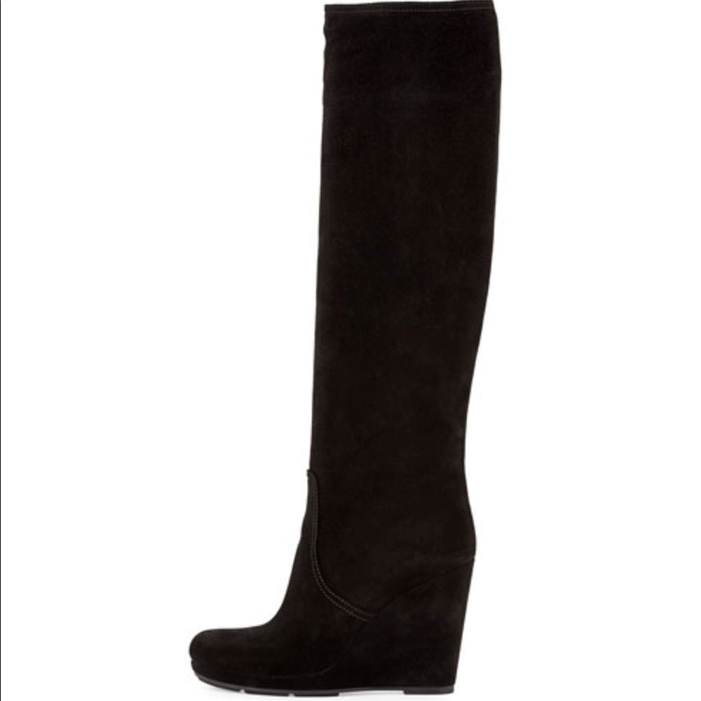 Prada Suede Wedge Boot - Picture 3 of 6