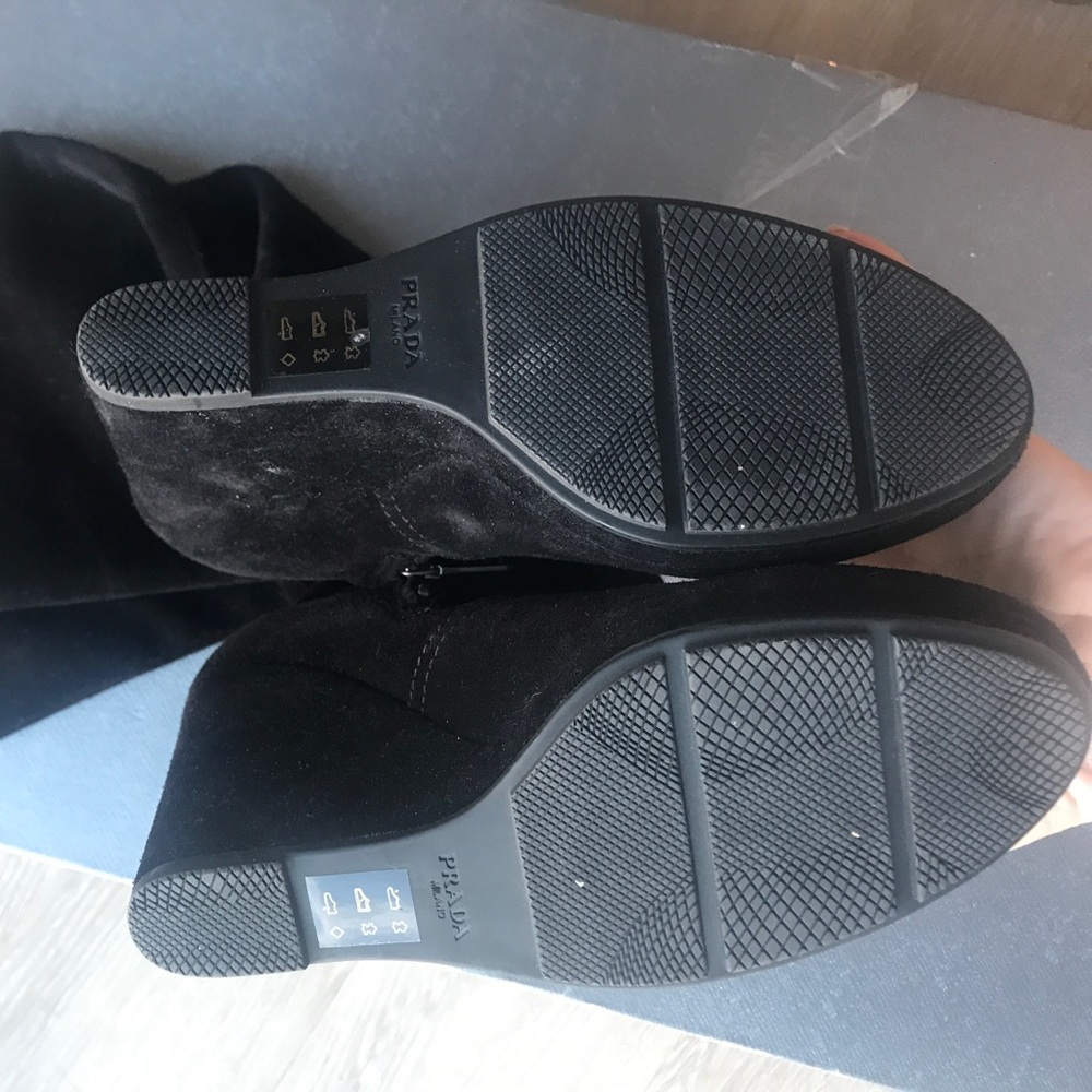 Prada Suede Wedge Boot - Picture 5 of 6