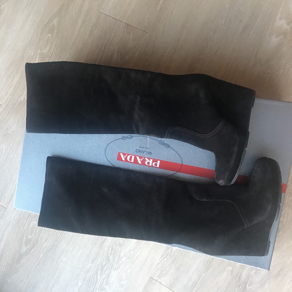 Prada Suede Wedge Boot - Picture 6 of 6