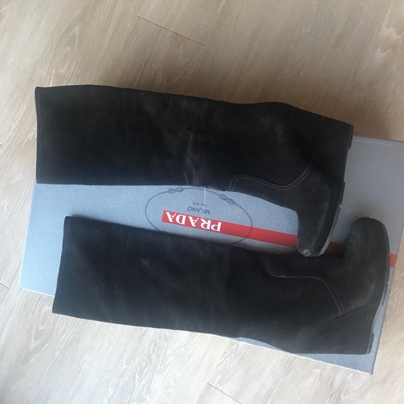 Prada Suede Wedge Boot - Picture 6 of 6