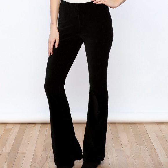 black velvet pull on pants