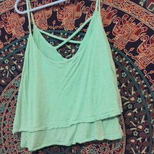 LAST DAY Teal layered crop top