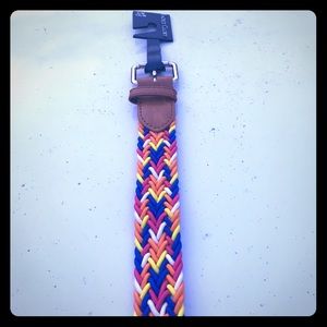 Rainbow braided belt