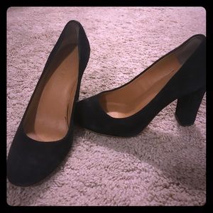J. Crew Factory Black Suede Pumps