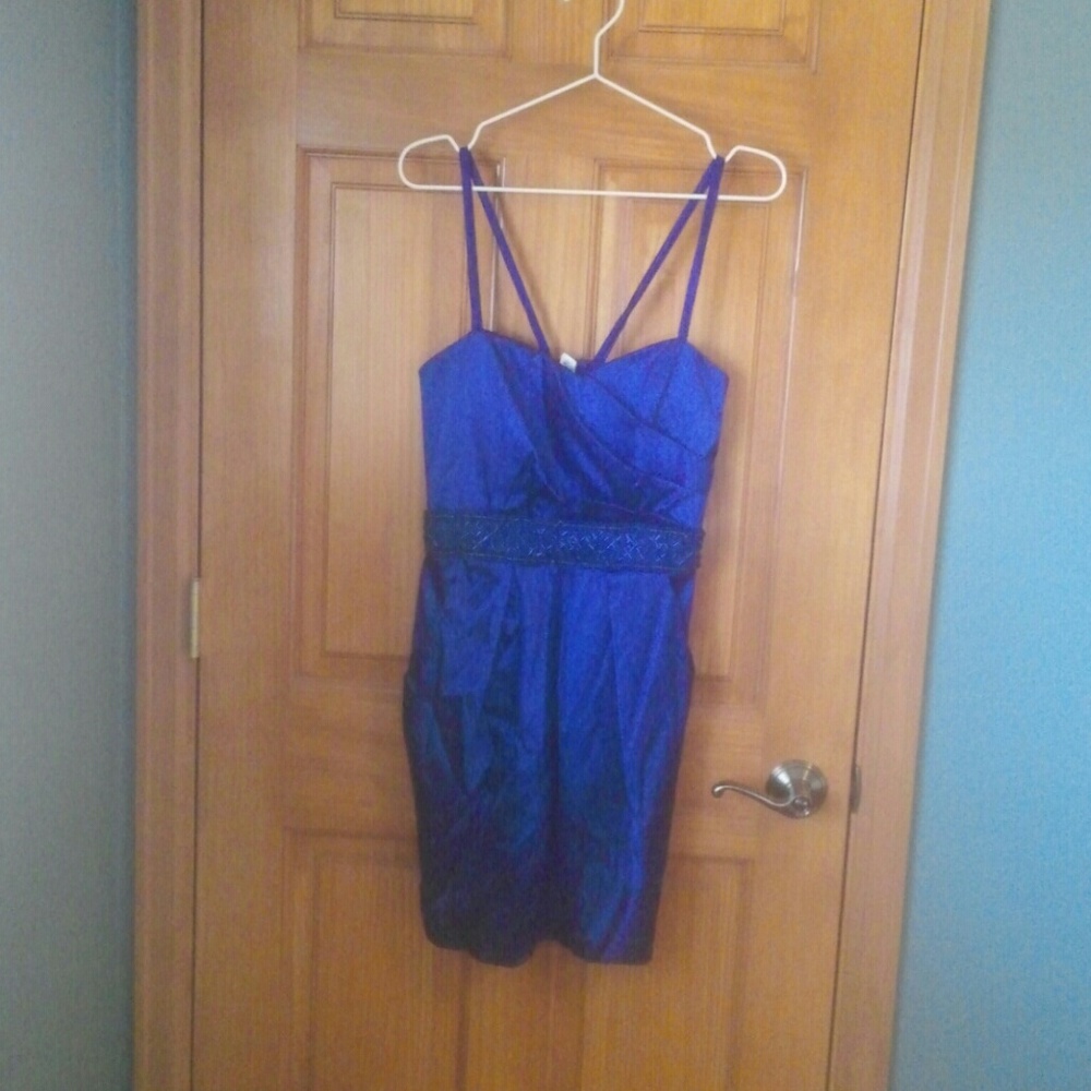 Cobalt Silk Prom Dress