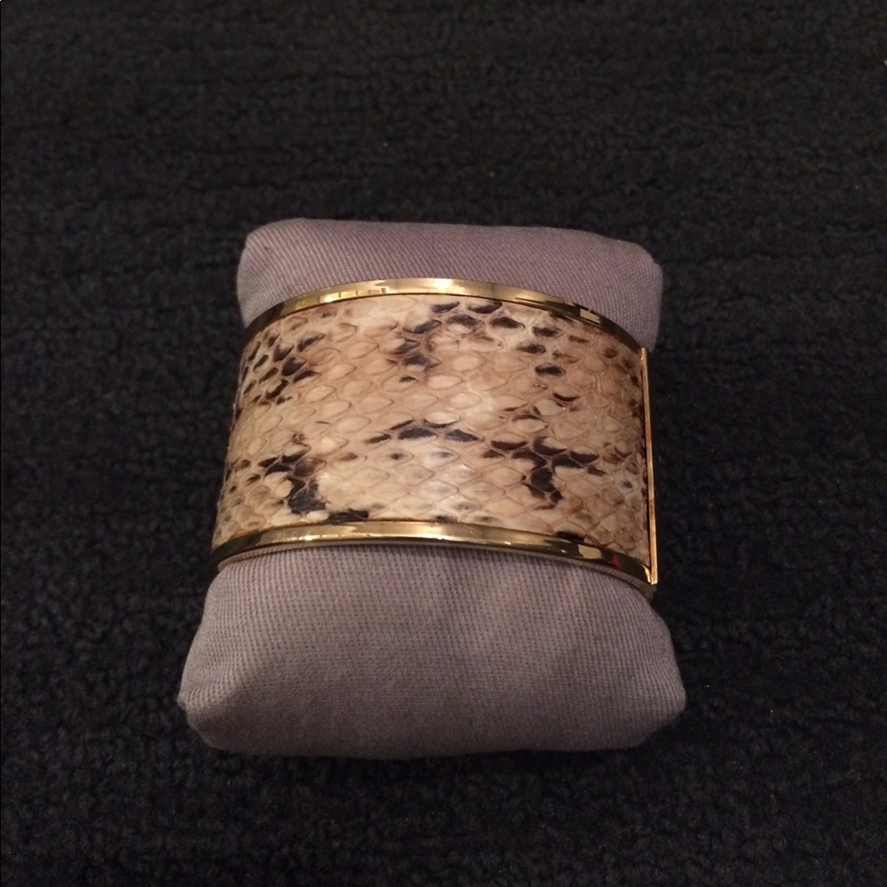 Vince Camuto Snakeskin and gold cuff