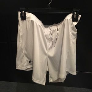 white athletic shorts