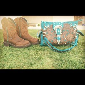 Texas style teal purse