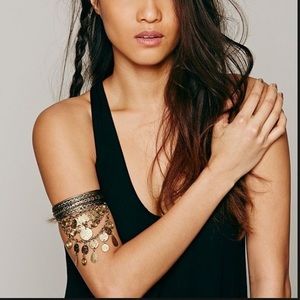 free people black arm bracelet