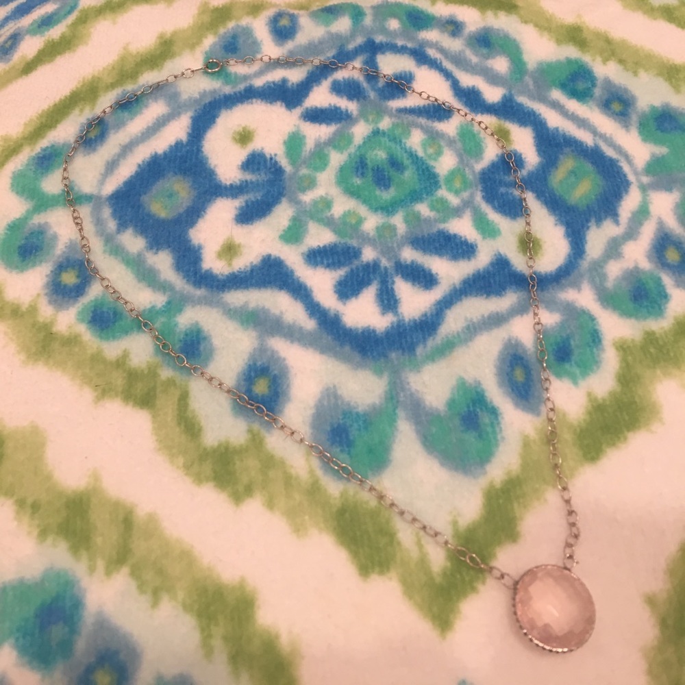 14kt White Gold and Chalcedony necklace