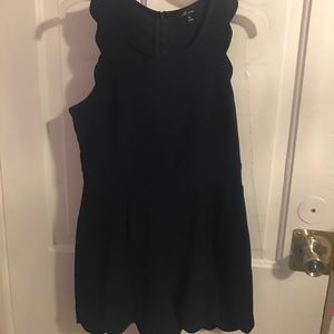 Dark blue scallop romper.