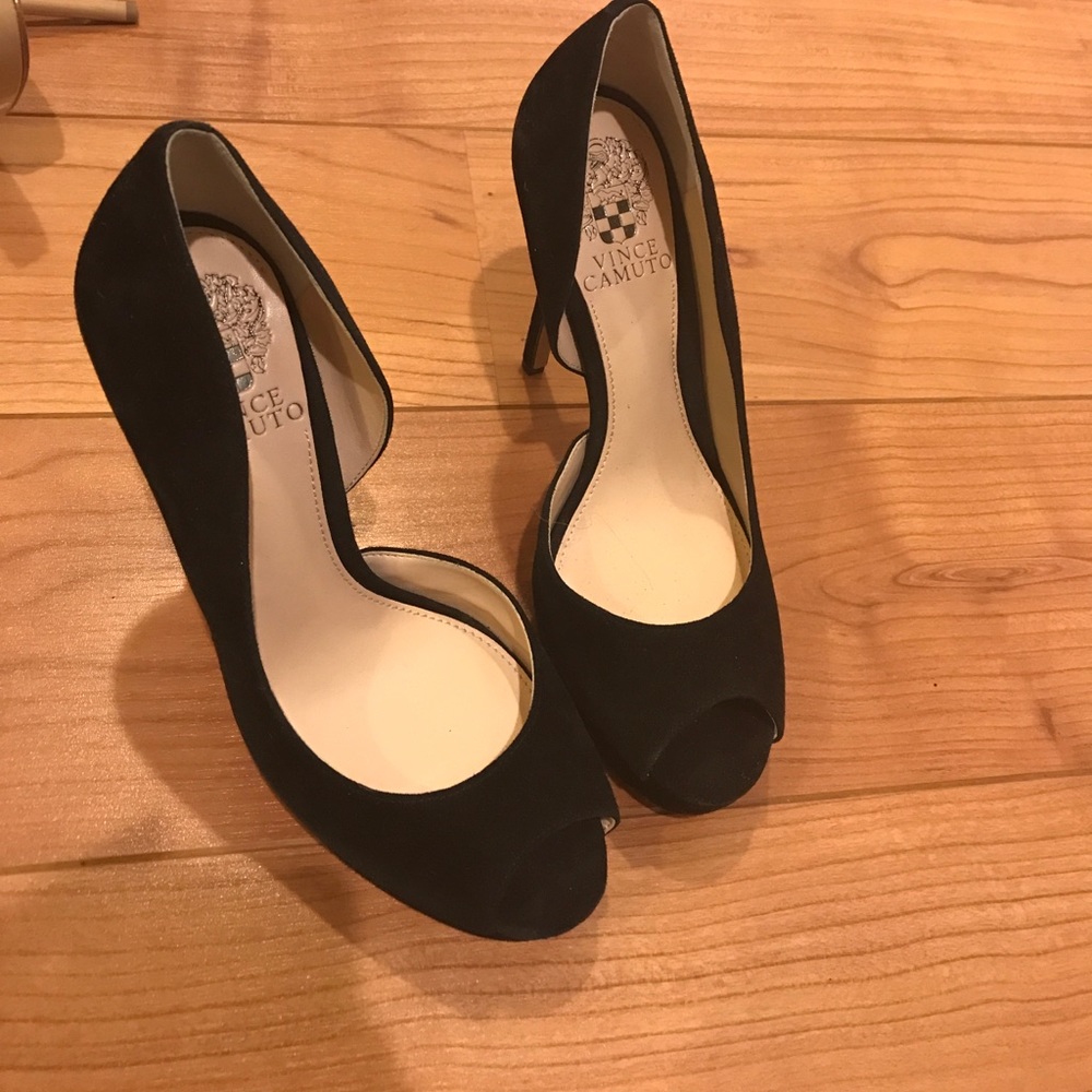 Vince Camuto open toe pumps