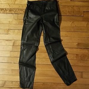 Zara black faux leather leggings