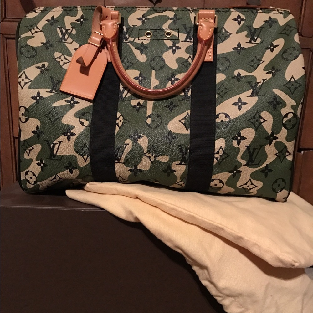 Authentic Louis Vuitton Speedy 35 Camouflage bag - Picture 1 of 8