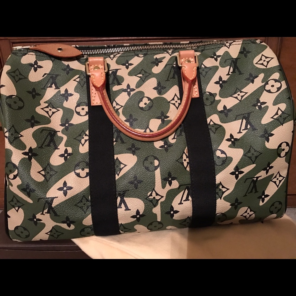 Authentic Louis Vuitton Speedy 35 Camouflage bag - Picture 2 of 8