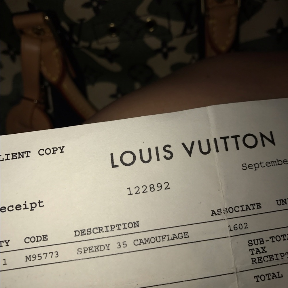 Authentic Louis Vuitton Speedy 35 Camouflage bag - Picture 6 of 8