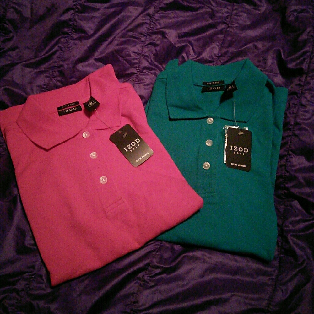 I ZOD silk wash golf shirts