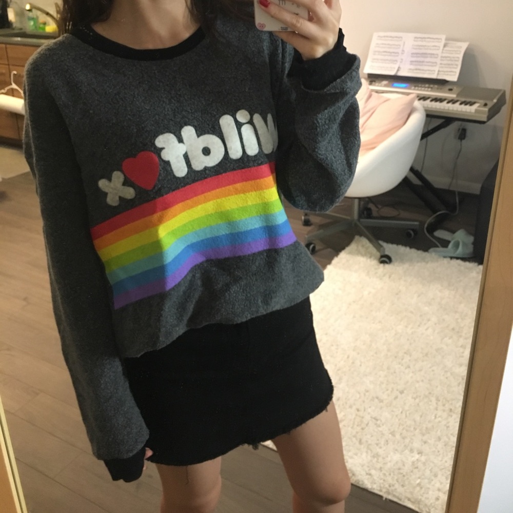 Wildfox Rainbow Heart Pullover - image 2