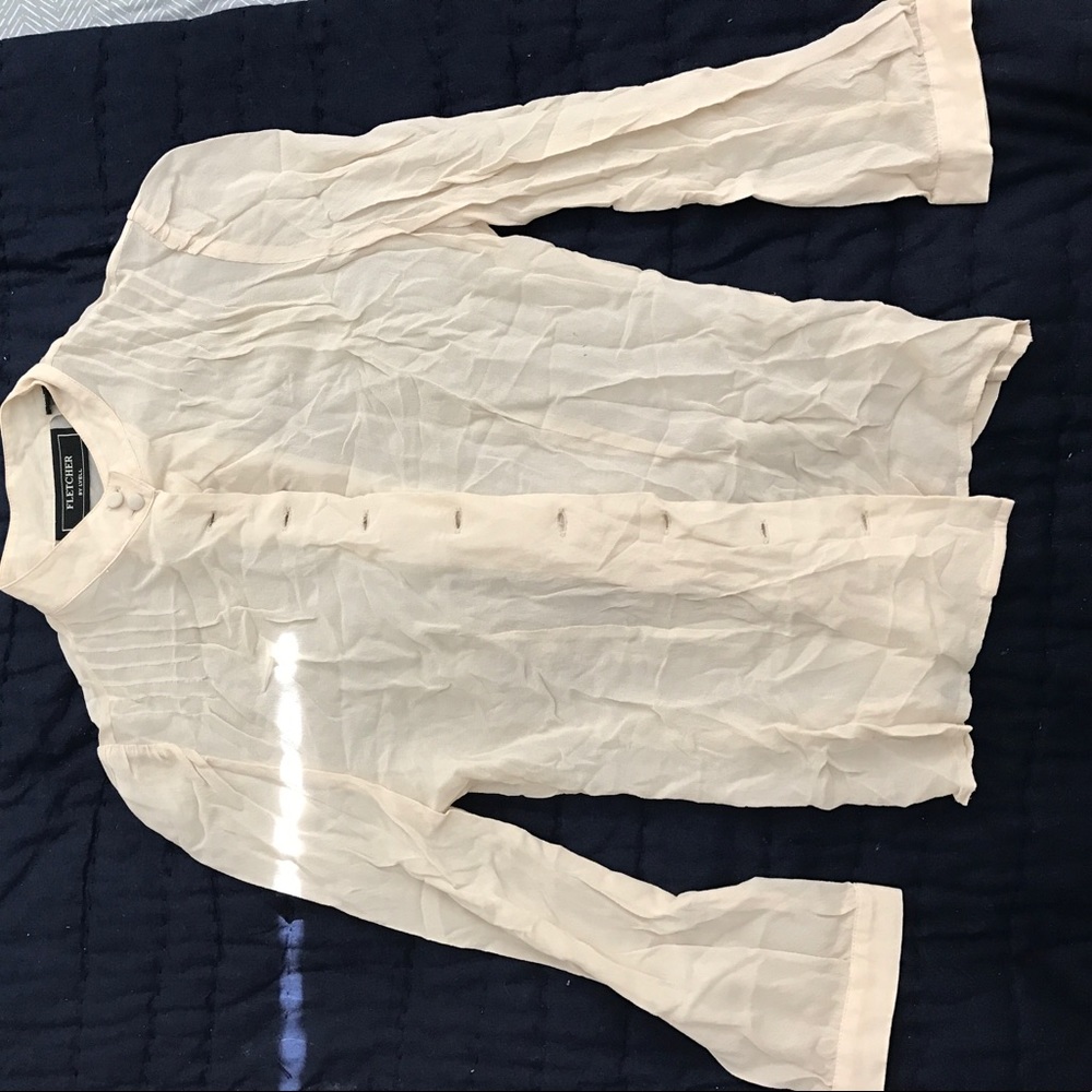 Button up cream blouse