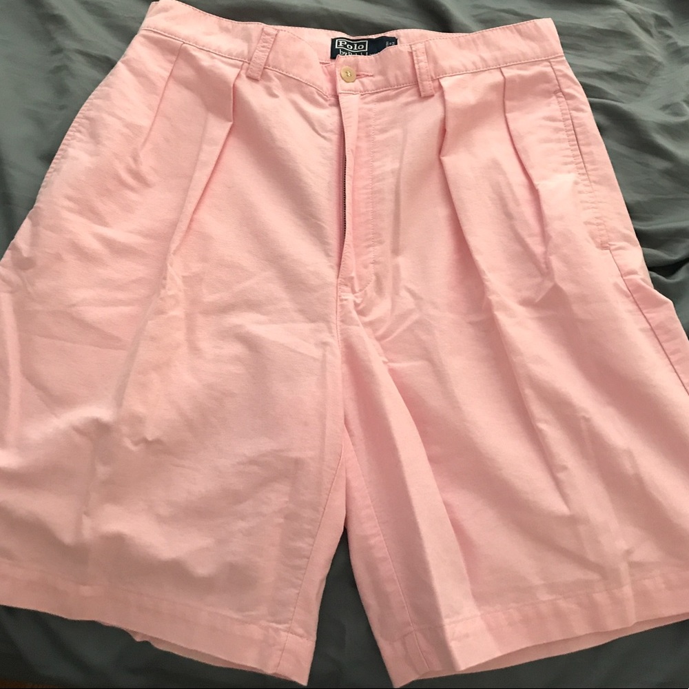 Pink polo shorts
