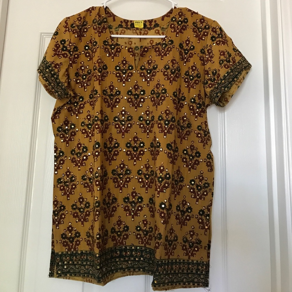 NEW Mustard Cotton Kurti (K43)