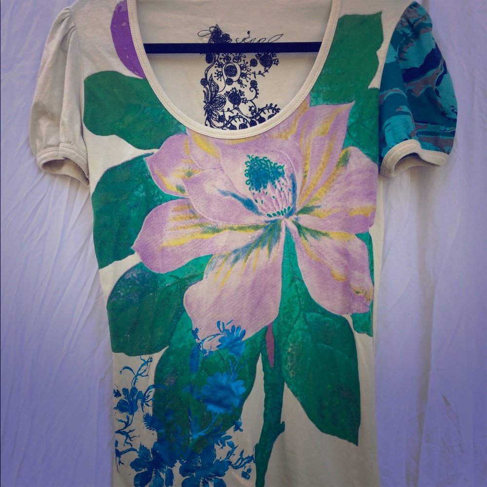 Design Metallic Blue short sleeves