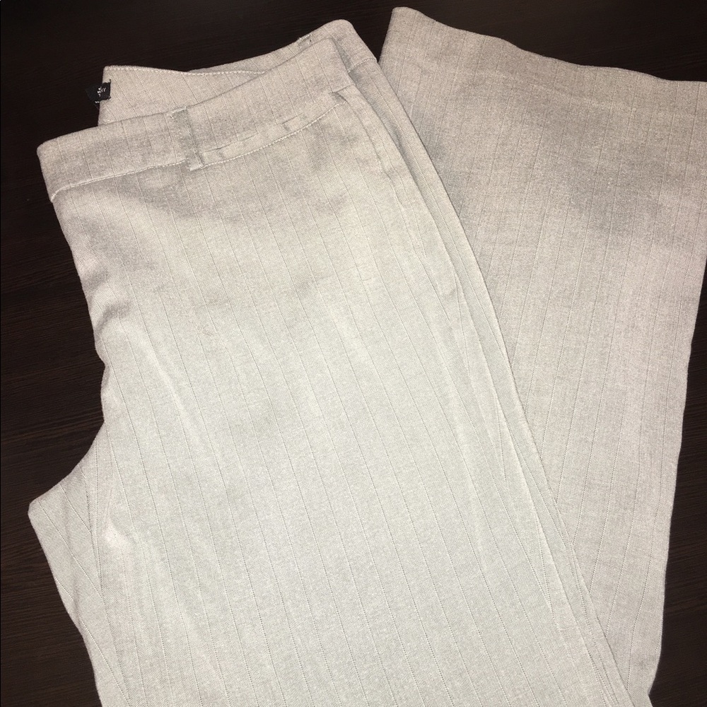 Gray Pinstriped Slacks
