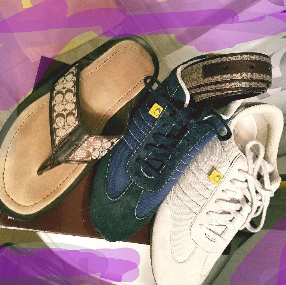 Coach snickers sandals and belt