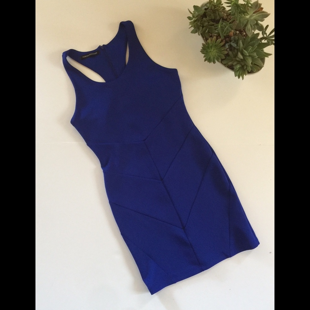 Foreign exchange royal blue dress